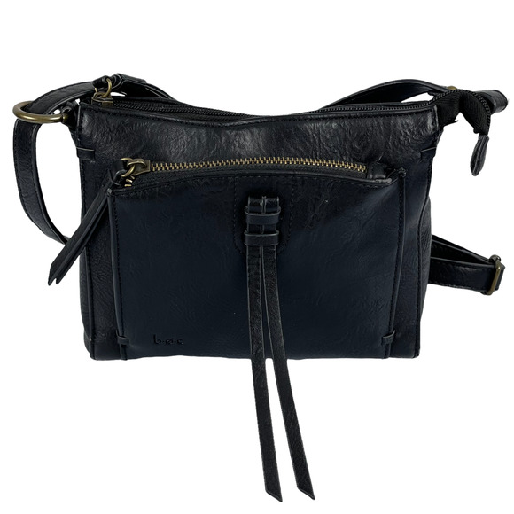 B.O.C. Black leather Crossbody Handbag - Picture 1 of 12